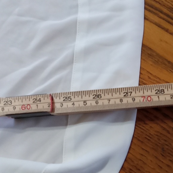 BCBGMAXAZRIA BLOUSE TOP SMALL Women SHIRT WHITE SHEER Casual NATTY NEW - Picture 4 of 8